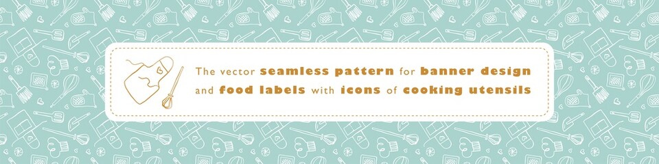 Bakery patterns and baking seamless doodle background for restaurant banner. Outline illustrations. Line bakery icons for logo of cooking class.  Cooking food pattern. Trendy bakehouse emblem.