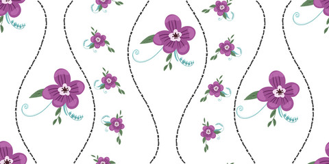 Fashionable cute pattern in nativel flowers. Floral seamless background for textiles, fabrics, covers, wallpapers, print, gift wrapping or any purpose.