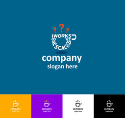 Education Learn Cup Logo  A nice logo made from letter and numbers that makes a cup . Logo could be used for educational organization or something related to numbers or letters.