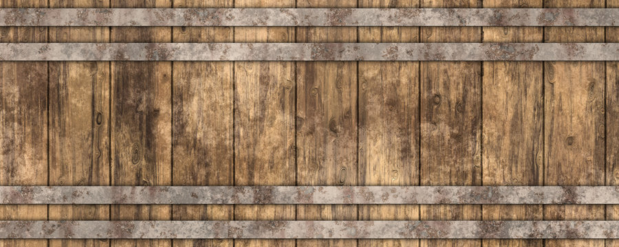 3d beer barrel wooden texture background
