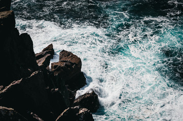 Ireland coast teal water
