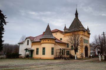 Obraz premium Medieval Purgly Castle near the Arad town in Romania