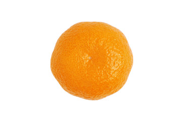 sweet juicy orange whole fruit top view isolated on white background