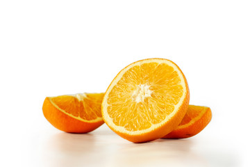 Mandarin Orange on Isolated White Background