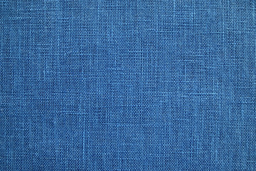 Blue linen background Weaving Canvas Fabric Texture background. or Natural dark blue cloth surface .