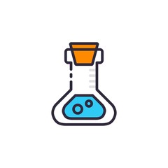 education icon, science icon. Perfect for application, web, logo and presentation template. icon design filled line style