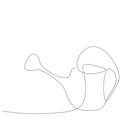 Watering can silhouette vector illustration