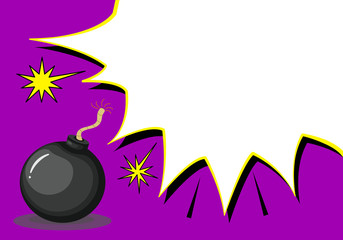 Speech popart elements. Comic cartoon shapes for dialog thinking and talking on  backgrounds