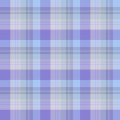 Seamless pattern in stylish cozy purple, lilac and blue colors for plaid, fabric, textile, clothes, tablecloth and other things. Vector image.