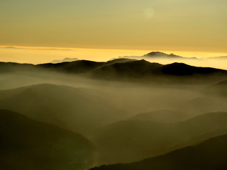 Obraz premium sunset in the mountains