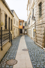 Fototapeta premium Street in the Central part of the city of Baku. Historical heritage of Azerbaijan. Icheri Sheher.