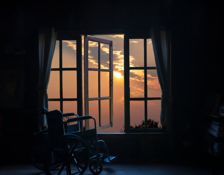 Fototapeta window at night