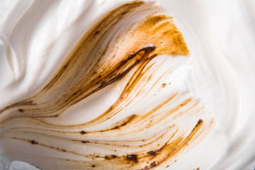 Cake Whipped cream texture on top. Making .meringue