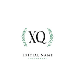 XQ Initial handwriting logo vector