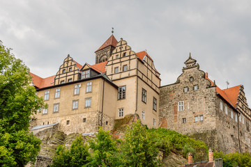 Fototapeta na wymiar Close up view of the Quedlinburg Castle hill, Germany.