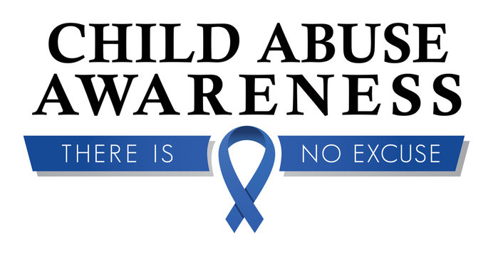 Child Abuse Awareness Ribbon | Logo for Abuse Prevention | Vector Fundraising Graphic | Blue Ribbon Icon