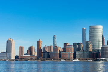 Fototapeta na wymiar Tribeca New York Skyline along the Hudson River