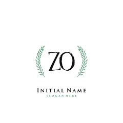 Fototapeta premium ZO Initial handwriting logo vector