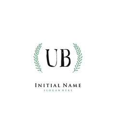 UB Initial handwriting logo vector
