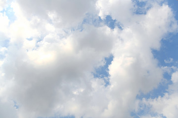 Sky and clouds with a beautiful light in the twilight