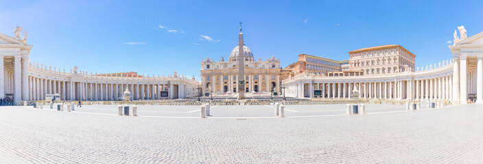 Petersplatz in Rom Panorama - obrazy, fototapety, plakaty