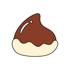 delicious chocolate chip isolated icon