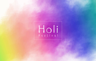 Holi festival background design of colorful splashing vector illustration
