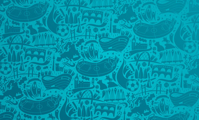 vector illustration. European football cup 2020. ball graphic design on a blue background with spots. stylish background gradient