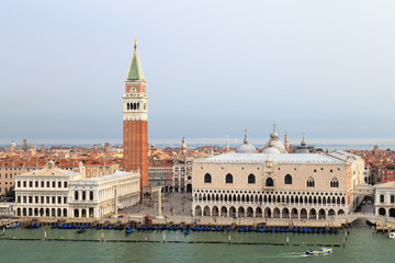Fototapeta na wymiar San Marco square seen from the cruise ship