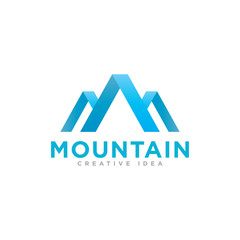 Mountain Adventure Logo Design Vector