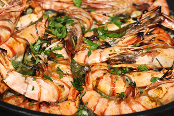 Gegrillte Black Tiger Garnelen