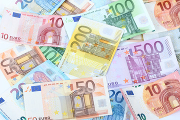 Euro banknotes - background, texture