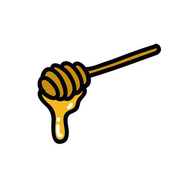 recommend clip art: honey dipper doodle icon, vector illustration