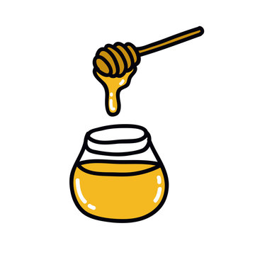 honey doodle icon, vector illustration