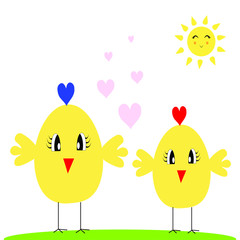 easter egg chicken bunny illustration nursery