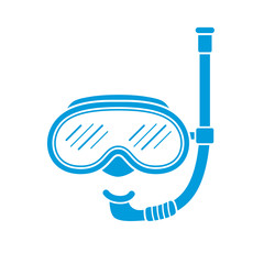 Diving mask and snorkel icon