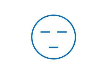 Boring face icon vector isolate 