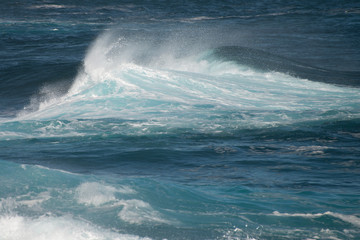 waves breaking on beach