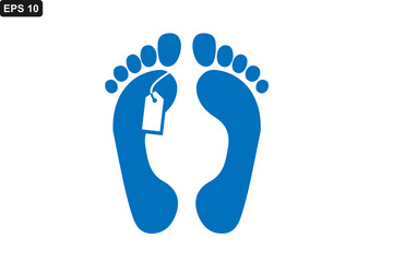 Fototapeta na wymiar death body foot icon vector isolate