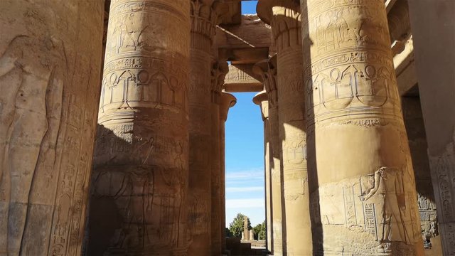 The ruins of the ancient temple of Sebek in Kom - Ombo, Egypt.