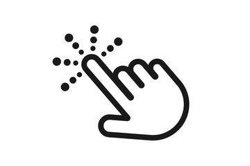 Hand touch icon vector