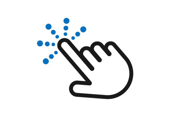 Hand finger touch icon