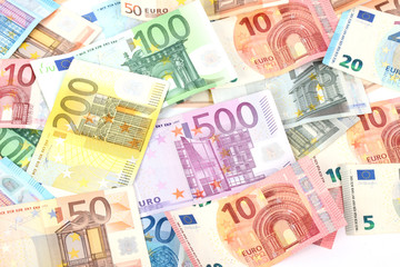 Euro banknotes - background, texture