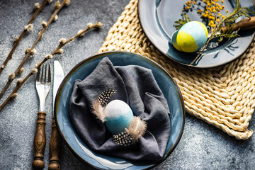 Easter holiday table setting