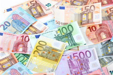 Obraz na płótnie Canvas Euro banknotes - background, texture