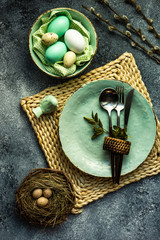 Easter holiday table setting