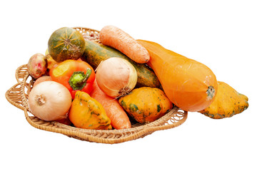 Vegetables in a wicker basket