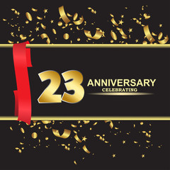 23 year anniversary logo template vector