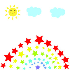 set of colorful stars