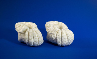 handmade knitted booties for the youngest children